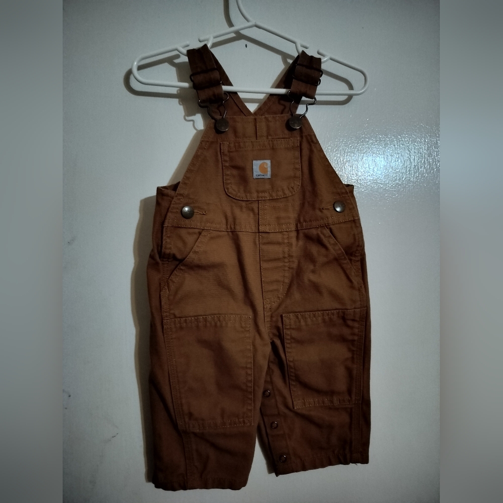 Carhartt Kids Overalls in Rich Brown